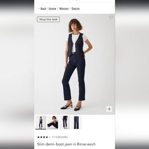 J. Crew Slim Demi Boot Denim